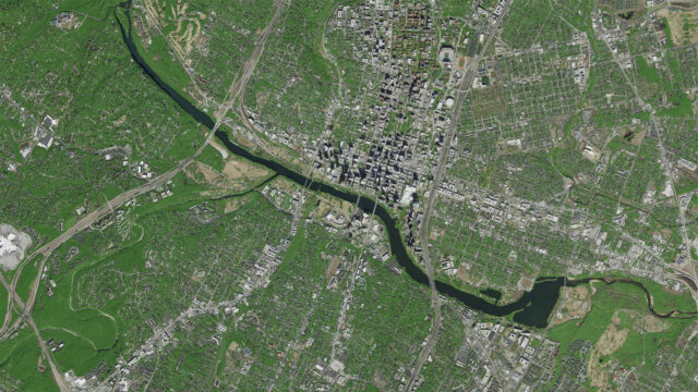 Image of Austin, Texas, showing urban tree canopy.