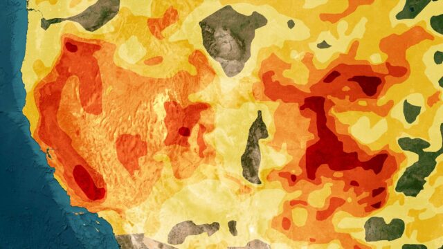 Map of western United States showing drought intensity from Climate Mapping for Resilience and Adaptation Portal