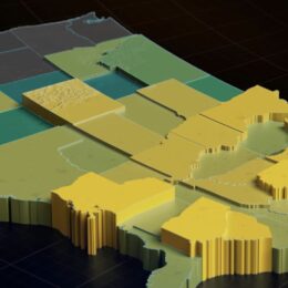 Map of United States showing percent of population with student loans by state.