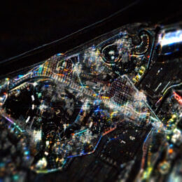 A synethetic aperture radar image of Cedar Point.