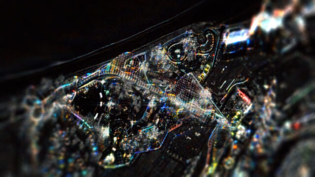 A synethetic aperture radar image of Cedar Point.