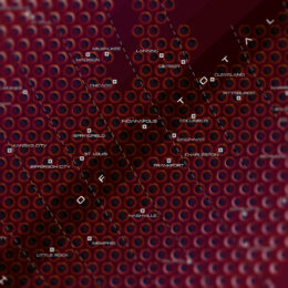 A close-up map of the April 8, 2024 eclipse path.