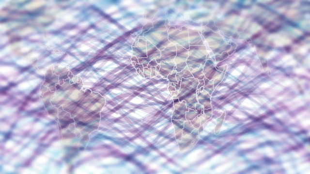 A close-up showing numerous eclipse paths over Earth.