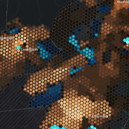 Map of Southeast US showing demographic change in early American history.