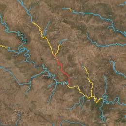 Map of forecasted streamflows in Central India.