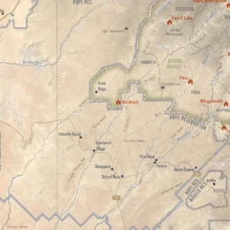 Map of Black Mesa in Northern Arizona showing the extent of the Navajo Aquifer