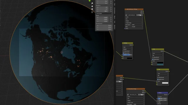 Image of tools used to create map of Canadian wildfires