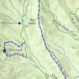 Close up crop of map of parks in OC.
