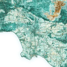 Map of Southern California showing NDVI in Summer 2024