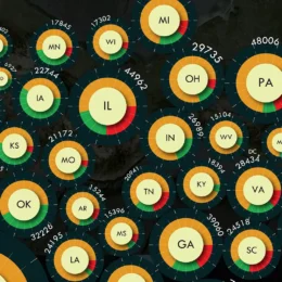 Map showing energy production by state