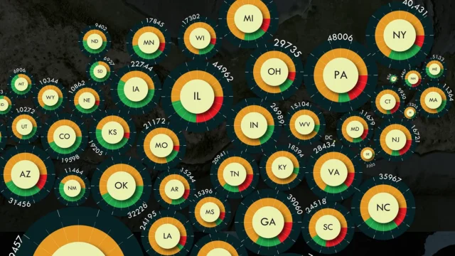 Map showing energy production by state