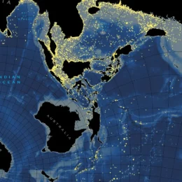 Map of shipwrecks and obstructions in the Southern Hemisphere.