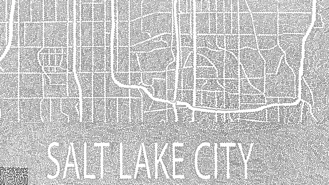 Salt Lake City mapped with one continuous line