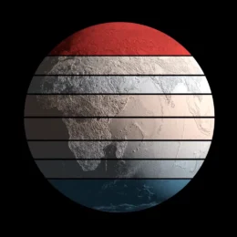 Map of Earth showing temperature anomalies