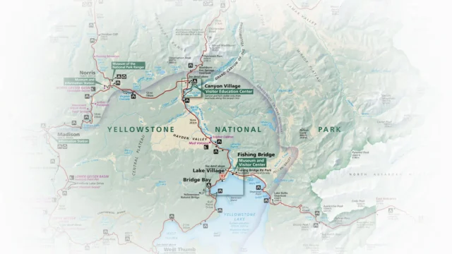 Yellowstone National Park is an iconic destination. Like others in their collection, the National Park Service has mapped it with uncommon skill.